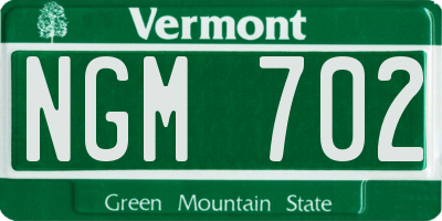 VT license plate NGM702