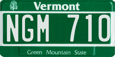 VT license plate NGM710