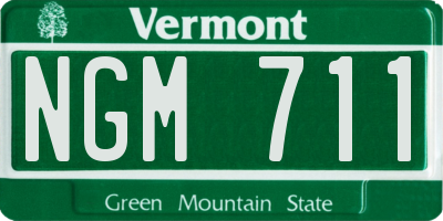 VT license plate NGM711
