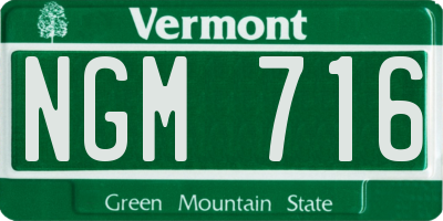 VT license plate NGM716