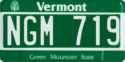 VT license plate NGM719
