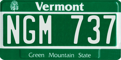 VT license plate NGM737