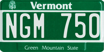 VT license plate NGM750