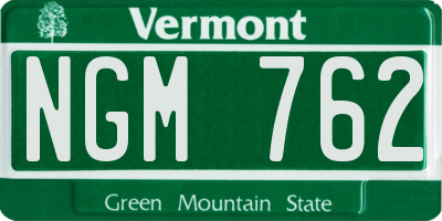 VT license plate NGM762
