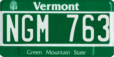 VT license plate NGM763