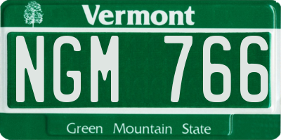 VT license plate NGM766