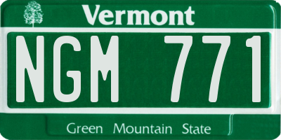 VT license plate NGM771