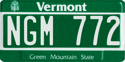 VT license plate NGM772