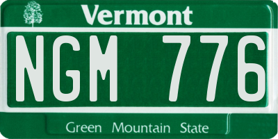 VT license plate NGM776