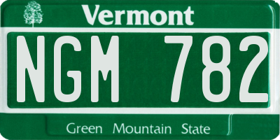 VT license plate NGM782
