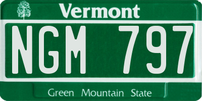 VT license plate NGM797
