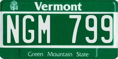 VT license plate NGM799