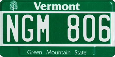 VT license plate NGM806