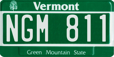 VT license plate NGM811