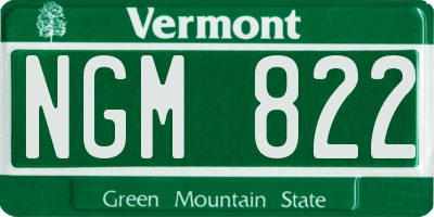 VT license plate NGM822