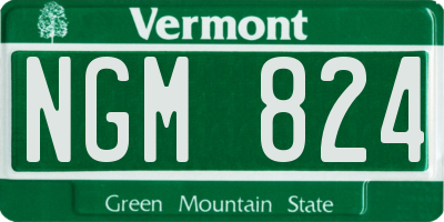 VT license plate NGM824