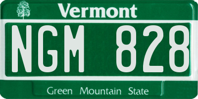 VT license plate NGM828