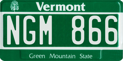 VT license plate NGM866