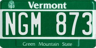 VT license plate NGM873