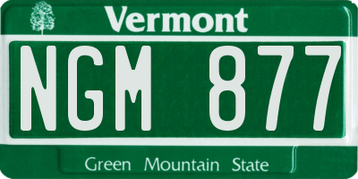 VT license plate NGM877