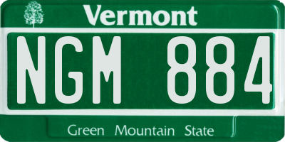 VT license plate NGM884