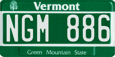 VT license plate NGM886