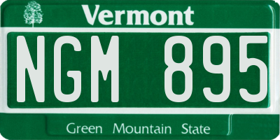 VT license plate NGM895