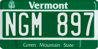 VT license plate NGM897