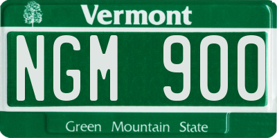 VT license plate NGM900