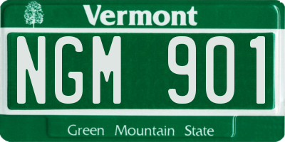 VT license plate NGM901