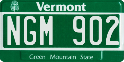 VT license plate NGM902