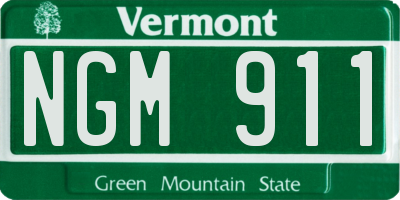 VT license plate NGM911