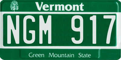 VT license plate NGM917