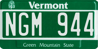 VT license plate NGM944