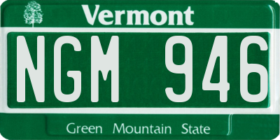 VT license plate NGM946