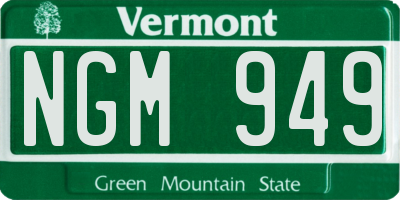 VT license plate NGM949