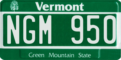 VT license plate NGM950