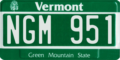 VT license plate NGM951