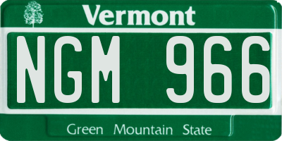 VT license plate NGM966