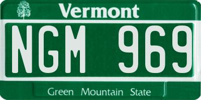 VT license plate NGM969