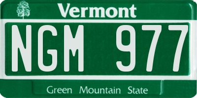 VT license plate NGM977