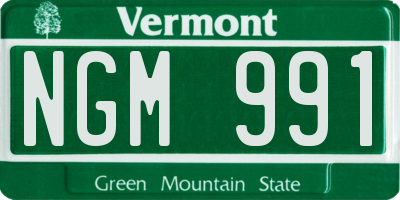 VT license plate NGM991