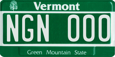 VT license plate NGN000