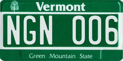 VT license plate NGN006