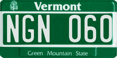 VT license plate NGN060
