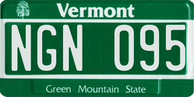 VT license plate NGN095