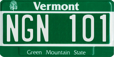 VT license plate NGN101