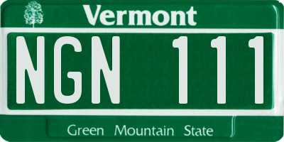 VT license plate NGN111