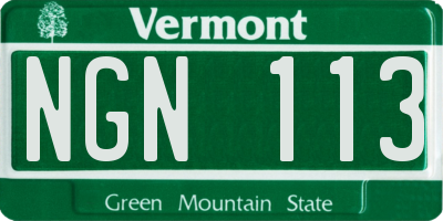 VT license plate NGN113