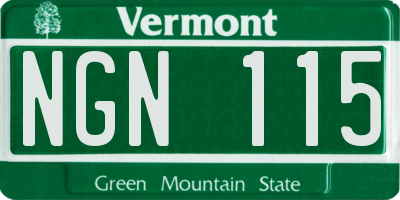 VT license plate NGN115